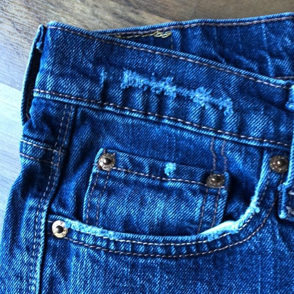 Levi’s 515 Distressed Denim Jean Crop Capri Size 10 - Picture 9 of 11